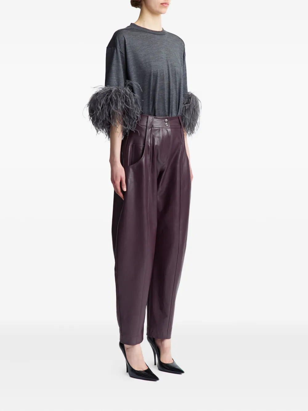 16Arlington Alcea leren broek Rood