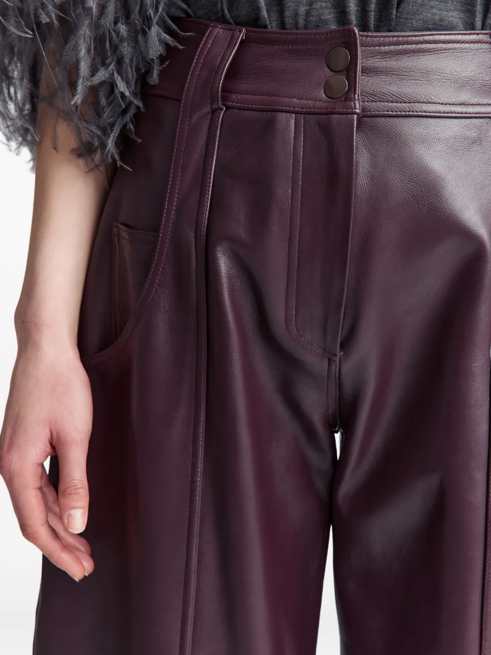 16Arlington Alcea leren broek Rood