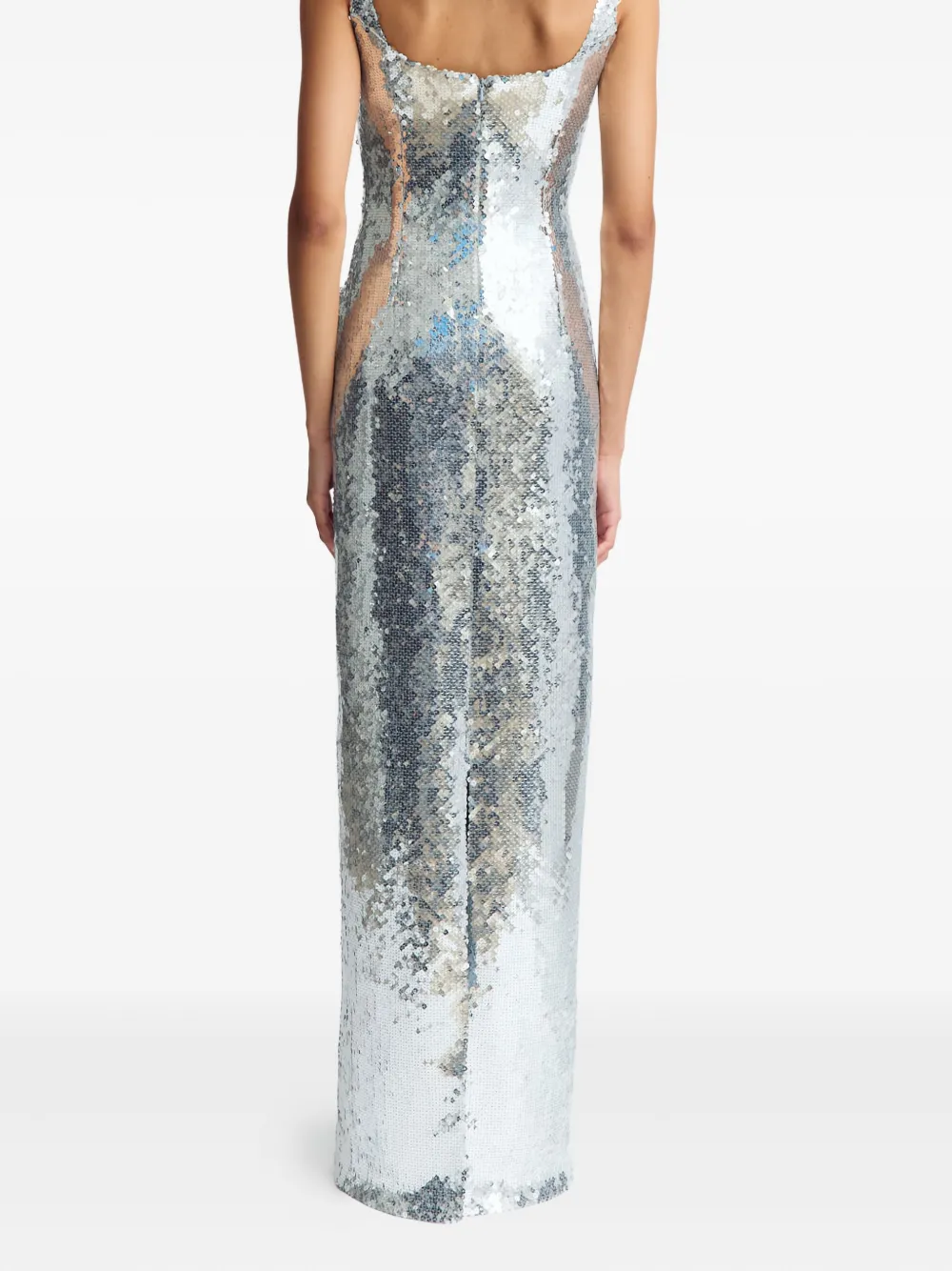 16arlington Electra Sequinned Gown In Silver
