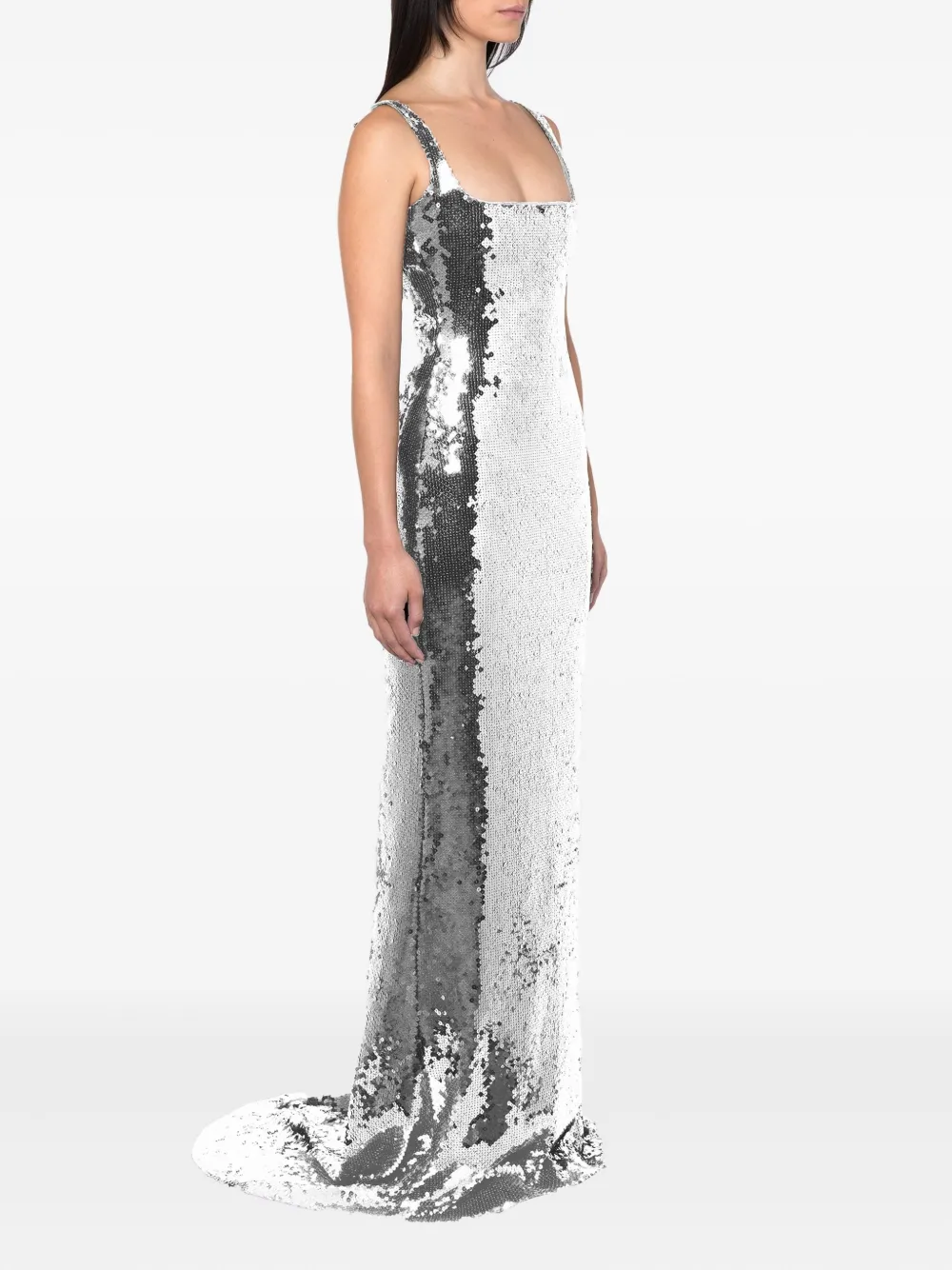  16arlington Electra Sequinned Gown - Silver 