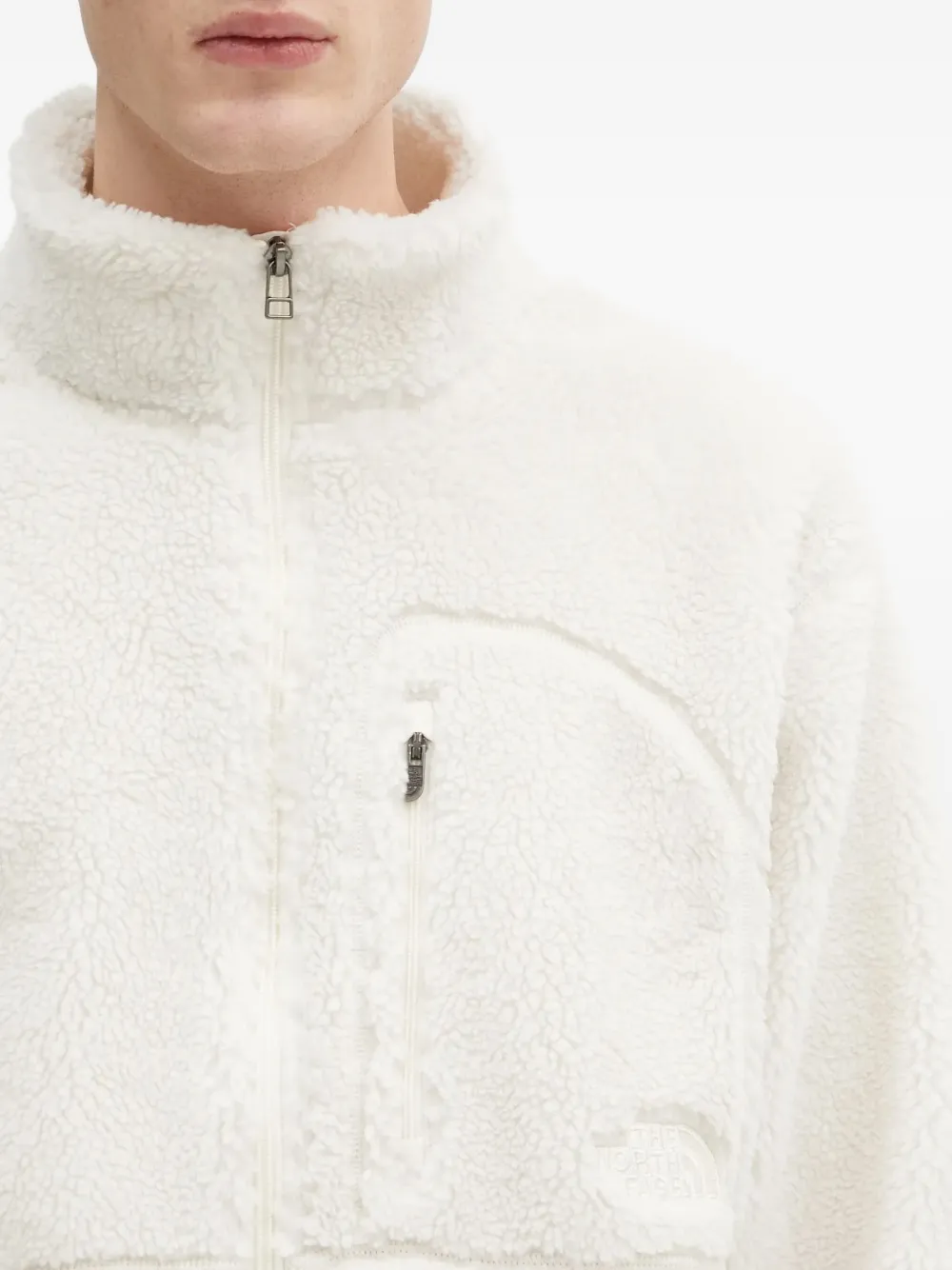 The North Face Heritage Extreme Pile jack met halve rits Wit