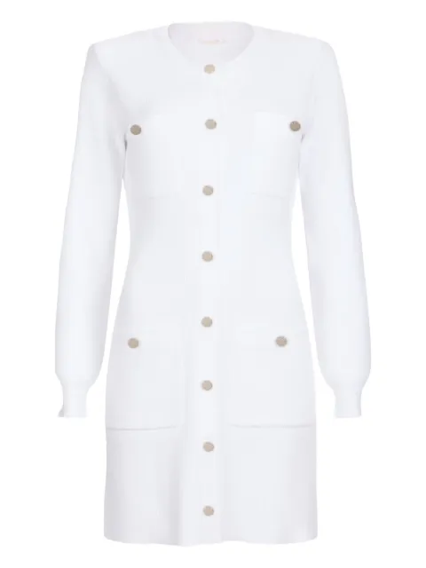LIU JO padded-shoulder buttoned dress