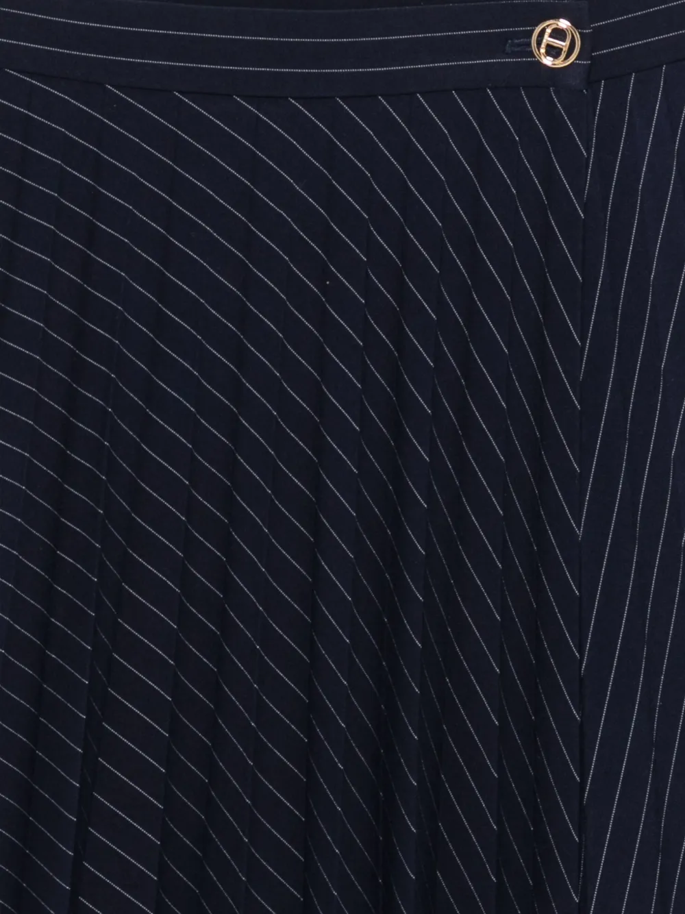 TWINSET Kids pleated pinstripe-pattern skirt Blauw