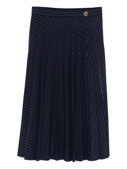 TWINSET Kids pleated pinstripe-pattern skirt