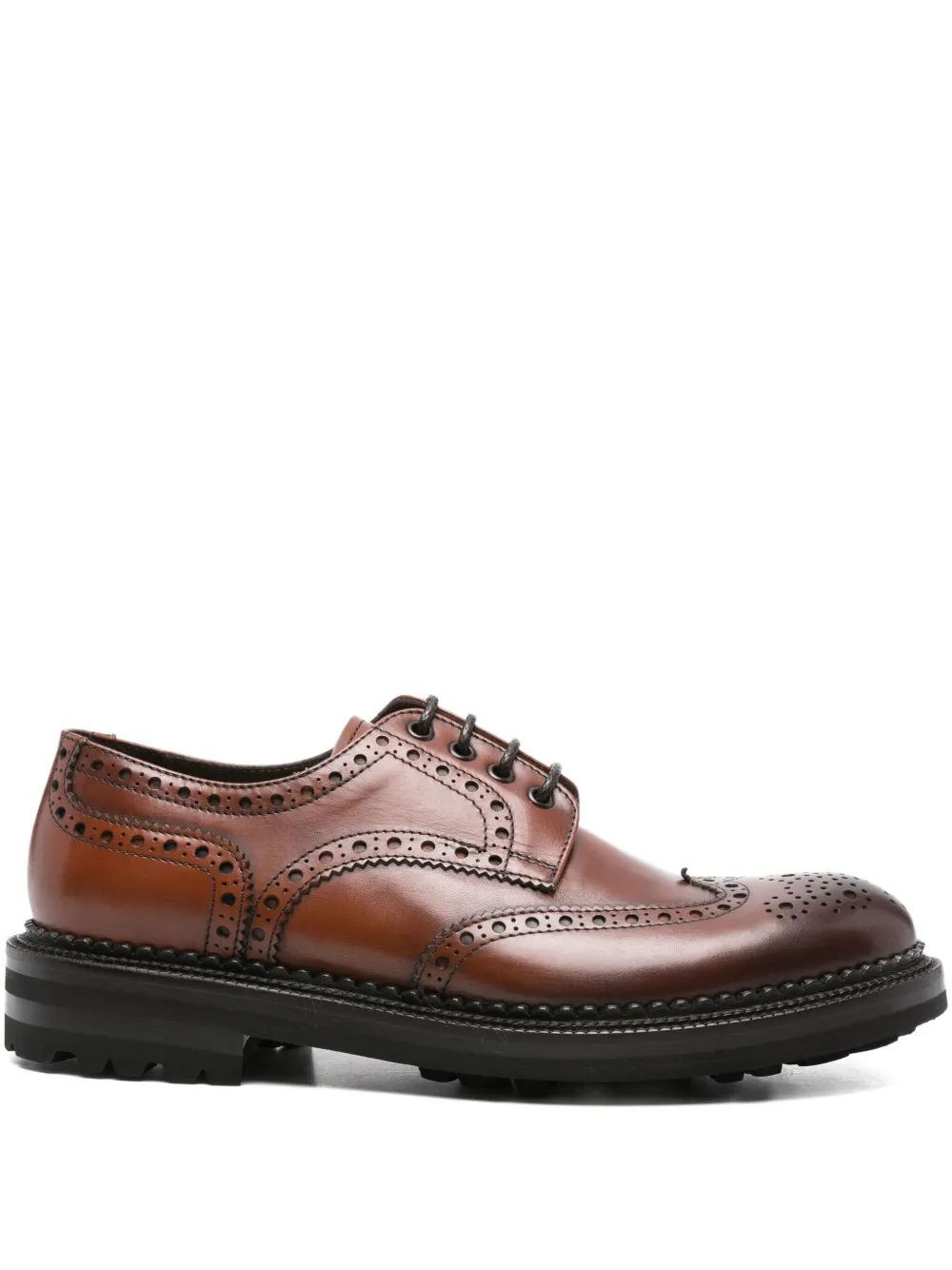 Cenere GB leather brogue lace-up shoes - ブラウン Cenere GB leather brogue lace-up shoes - ブラウン