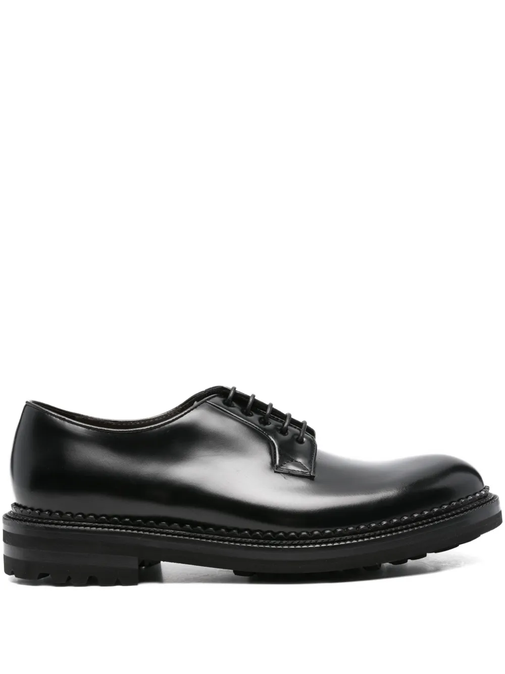 Cenere GB patent leather lace-up Derby shoes - ブラック Cenere GB patent leather lace-up Derby shoes - ブラック