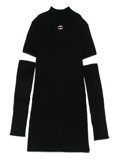 TWINSET Kids vestido midi de cuello alto