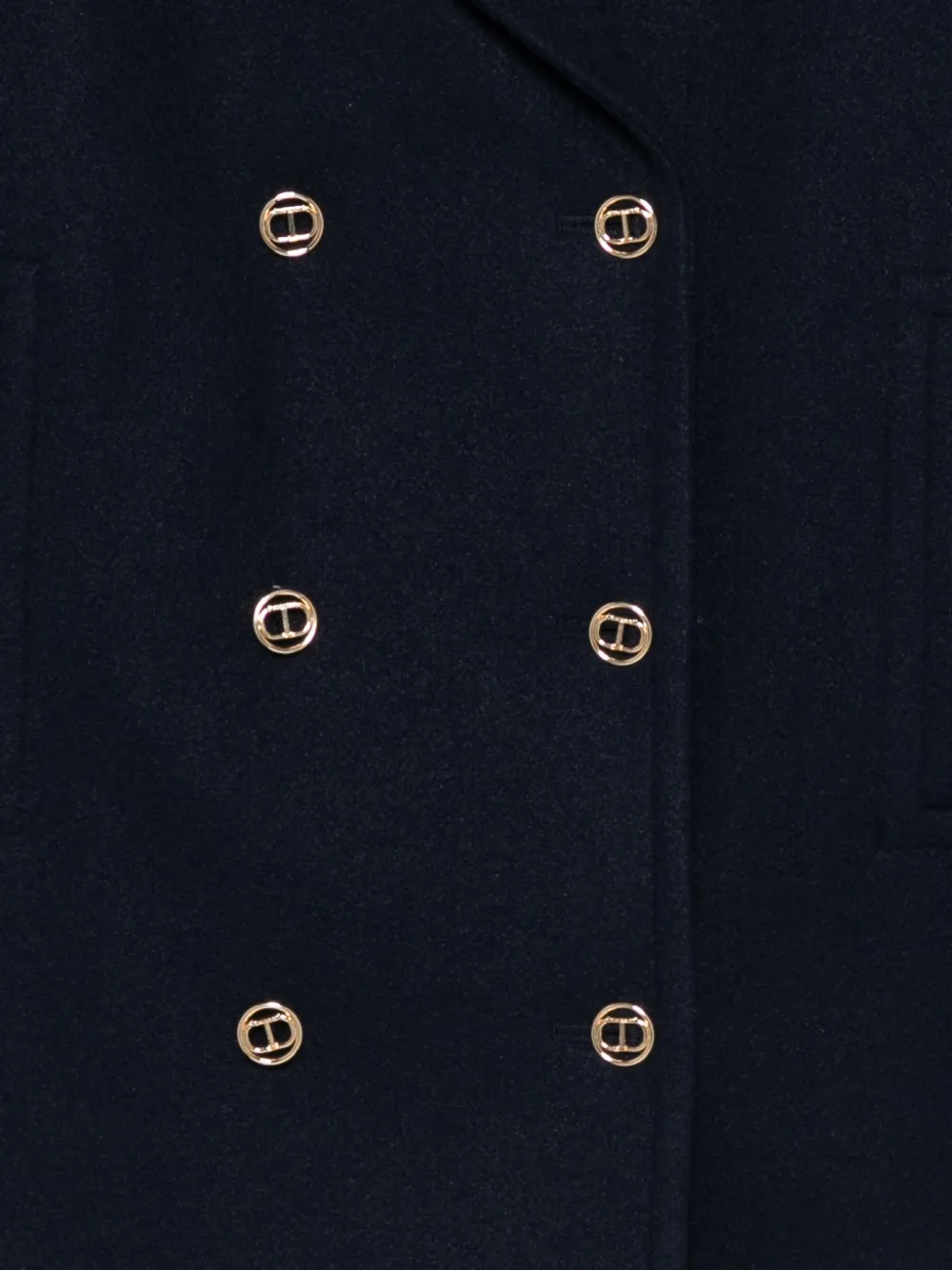 TWINSET Kids double-breasted coat Blauw