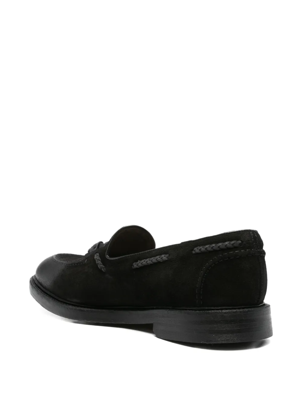 Cenere GB tassel-detail suede loafers Black