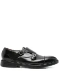 Cenere GB double-buckle leather monk shoes - Black