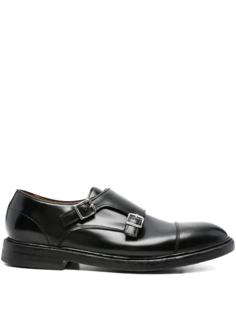Cenere GB double-buckle leather monk shoes