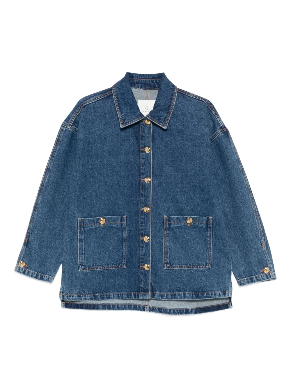 ANINE BING buttoned denim jacket Blauw