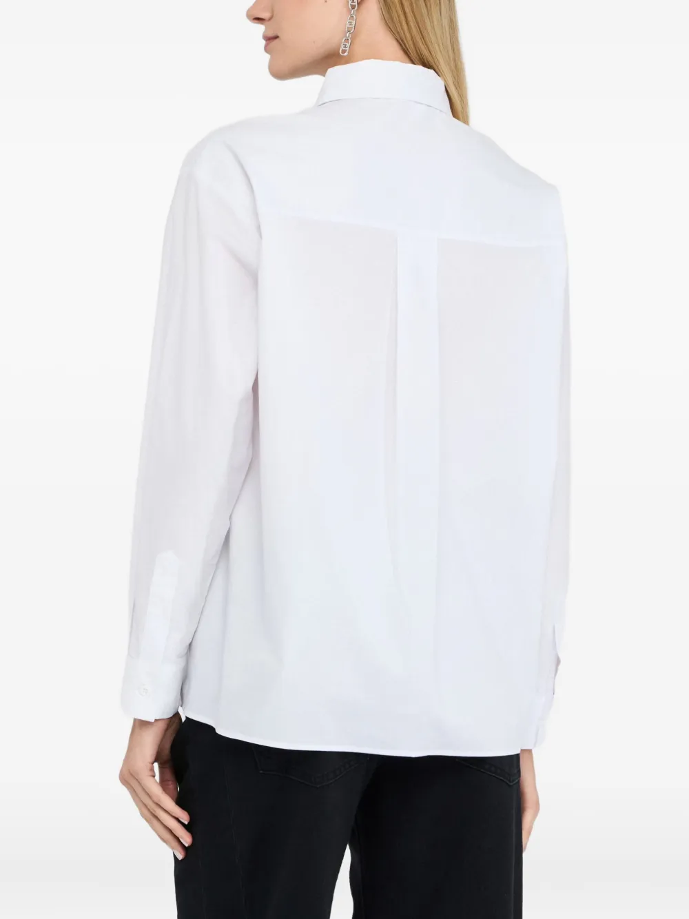 LIU JO gem-embellished pocket shirt Wit