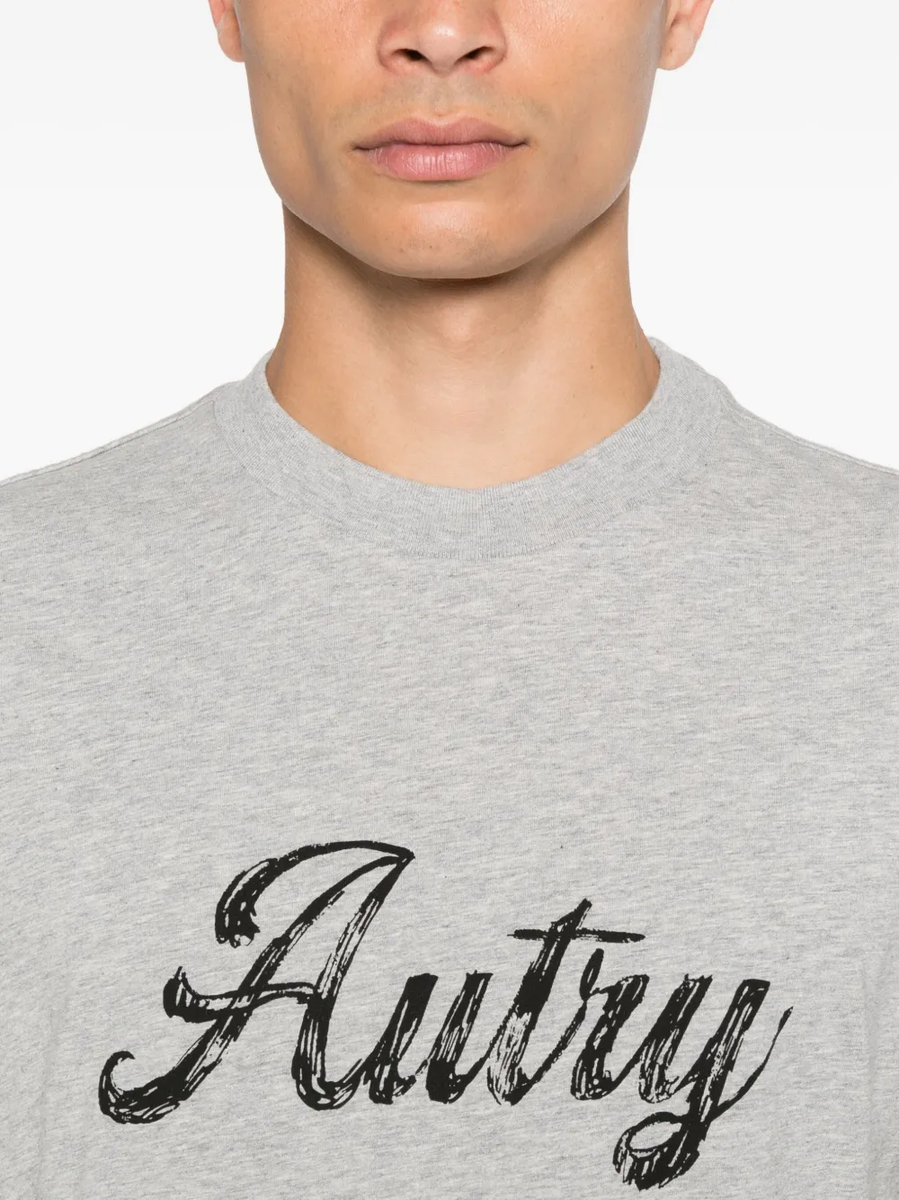 Autry Katoenen T-shirt met logo Grijs