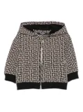 Balmain Kids monogram-pattern hoodie - Neutrals