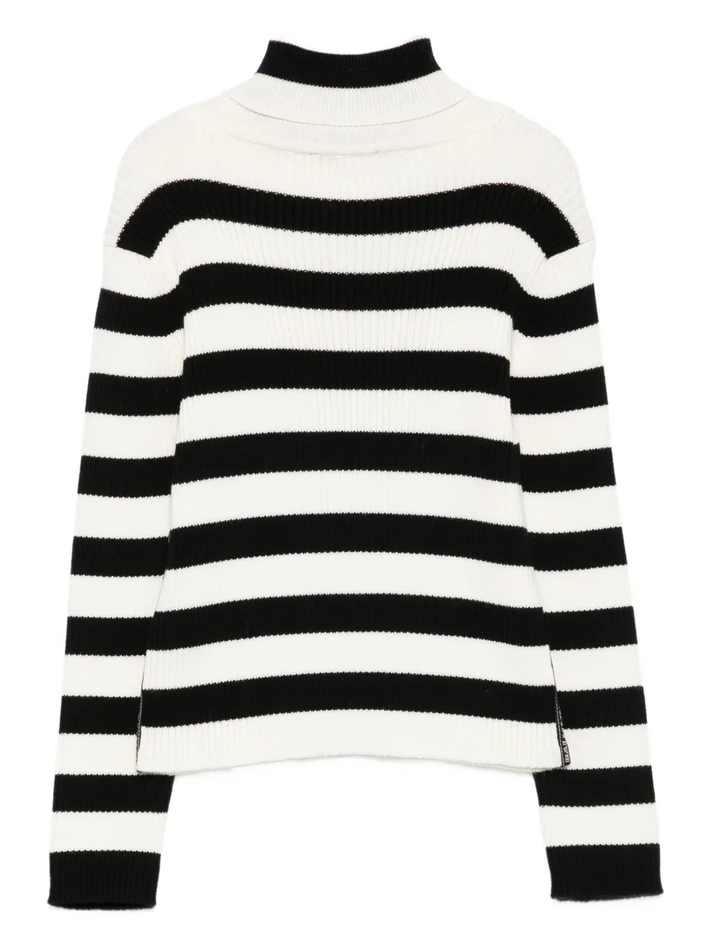 Balmain Kids striped turtleneck sweater Wit