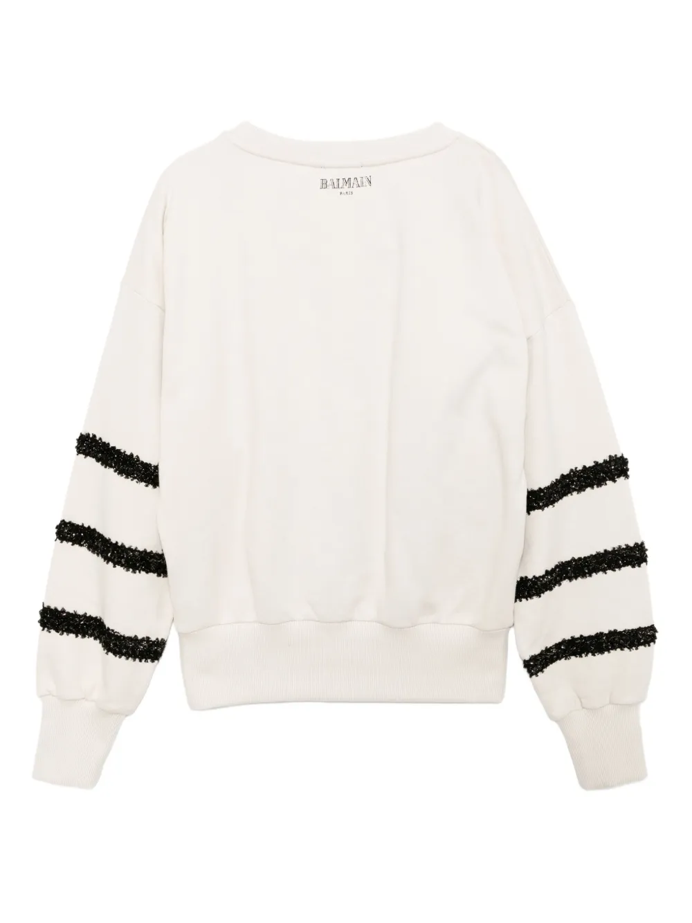Balmain Kids Gestreepte sweater Beige