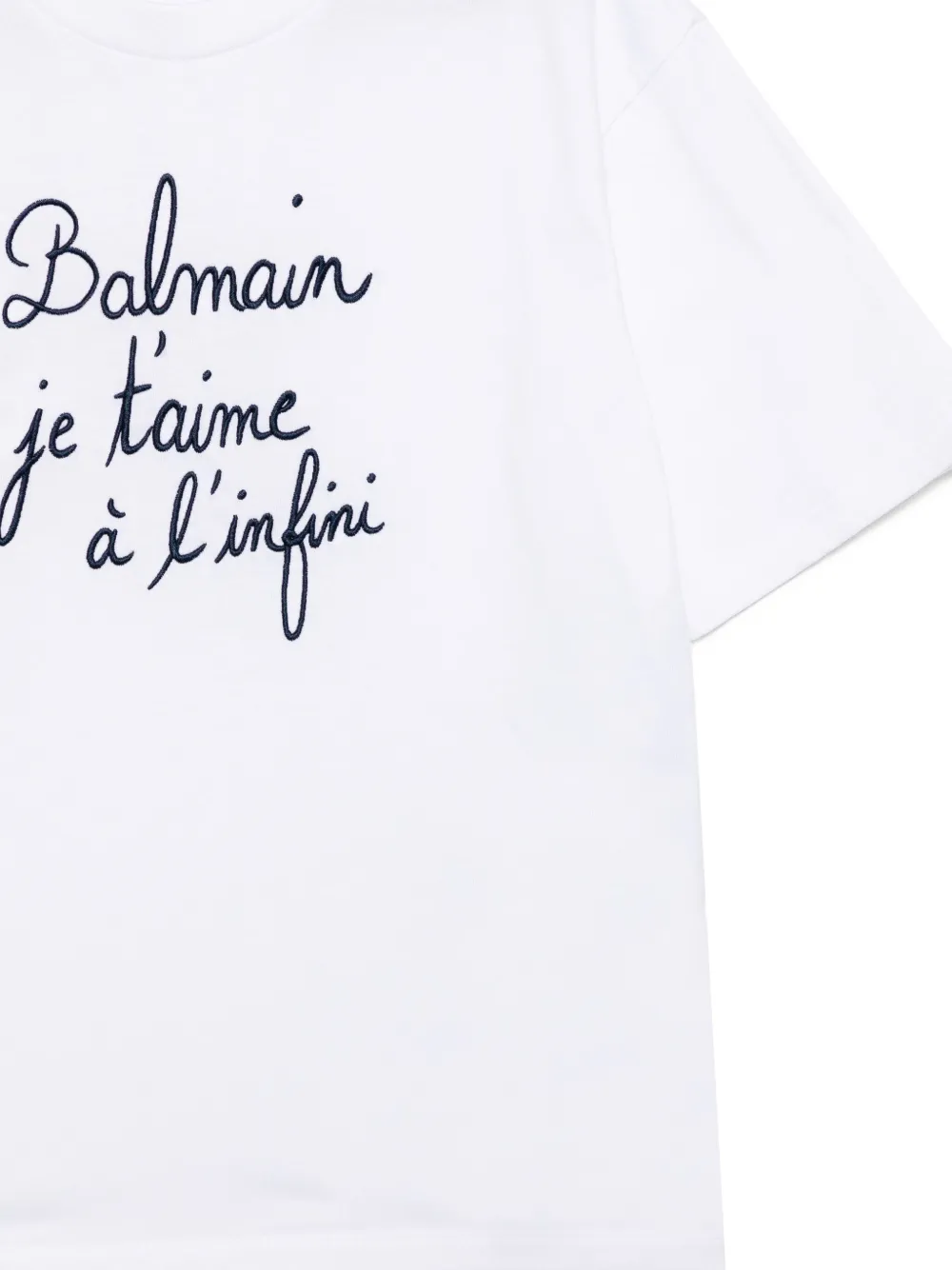 Balmain Kids Katoenen T-shirt Wit