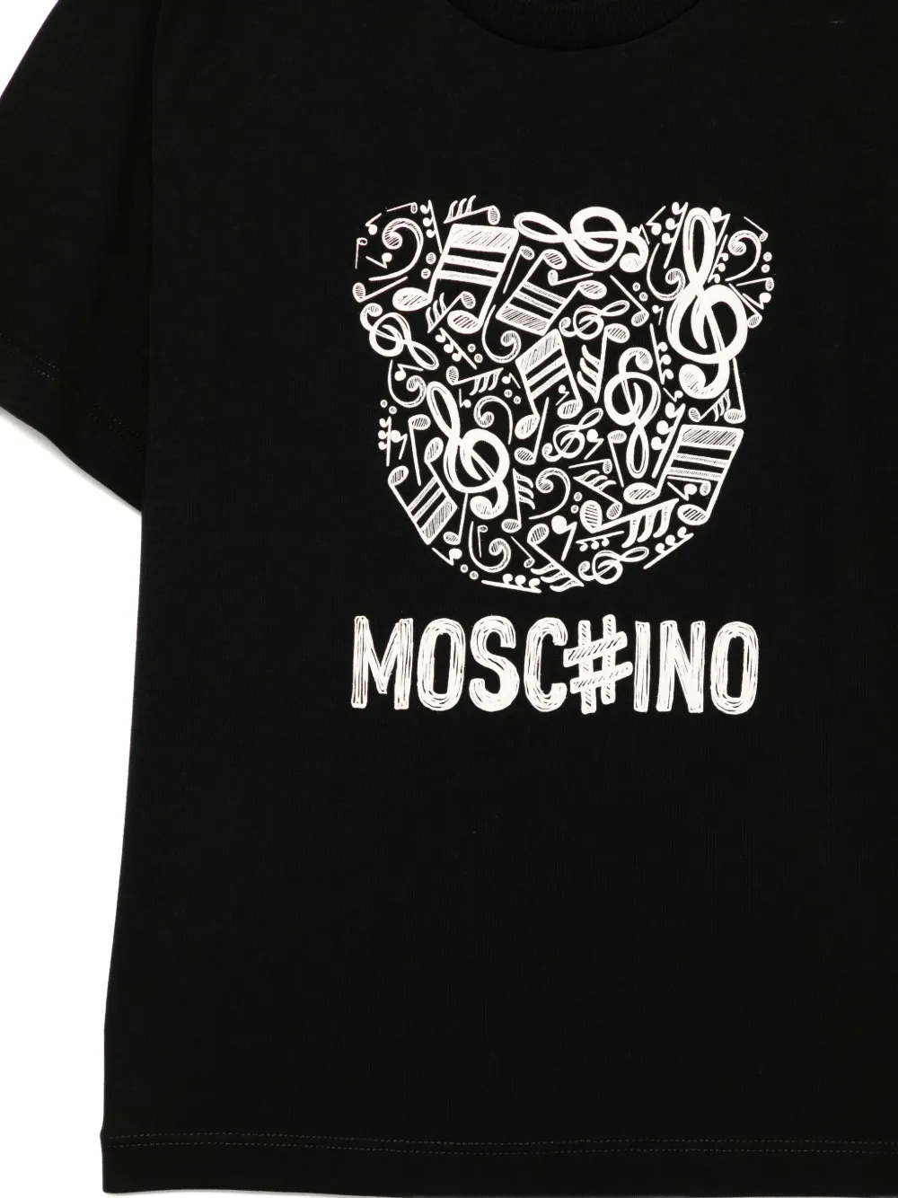 Moschino Kids T-shirt met grafische print Zwart