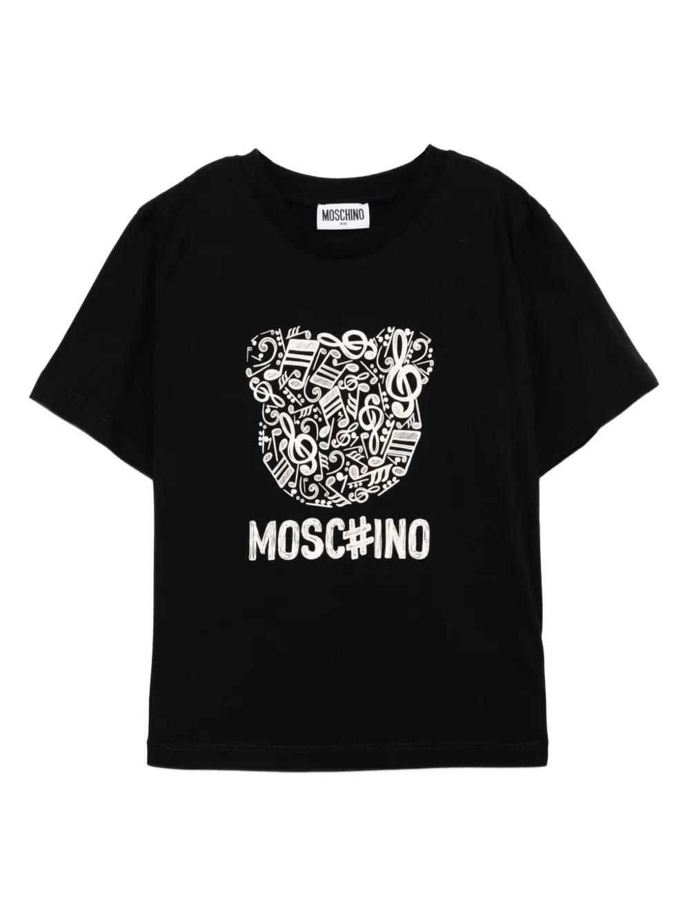 Moschino Kids T-shirt met grafische print Zwart