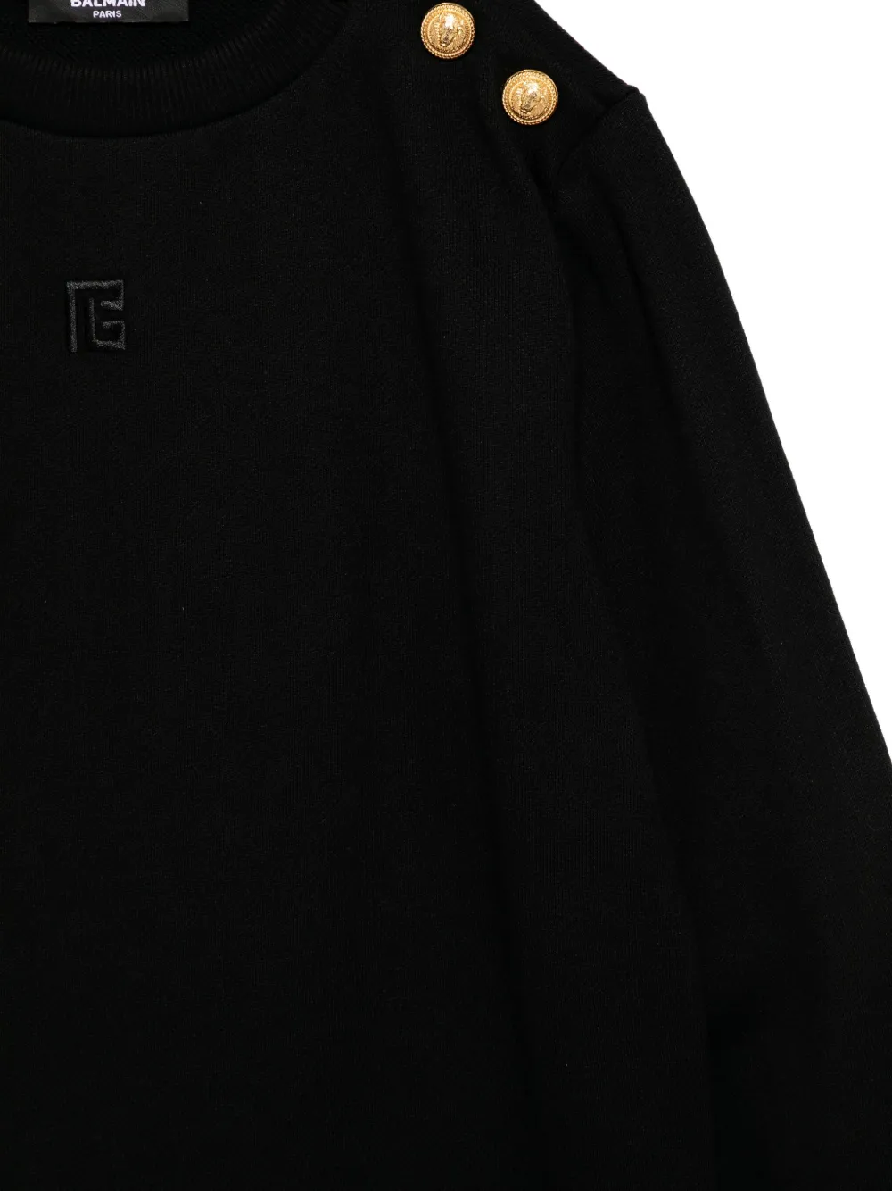 Balmain Kids Jurk met geborduurd logo Zwart