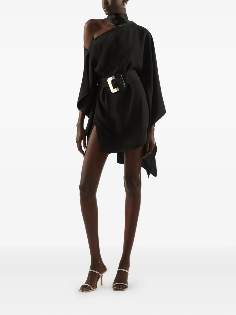Taller Marmo Taylor asymmetrische mini-jurk Zwart