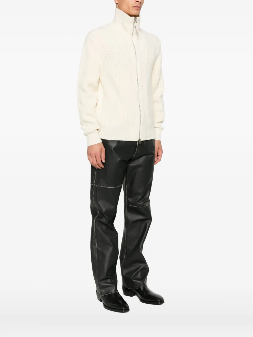 TOM FORD Trui met hoge hals en rits Beige