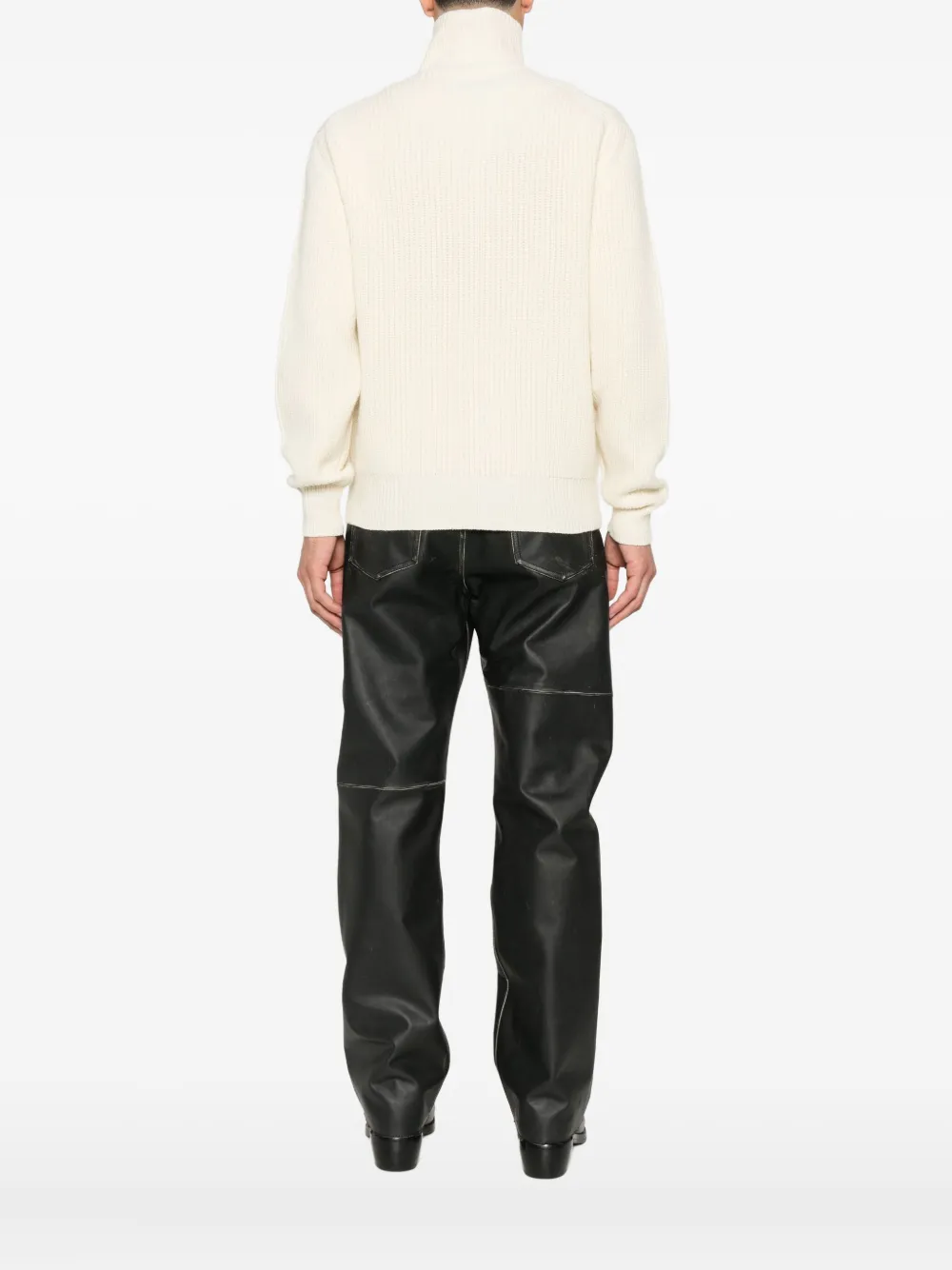TOM FORD Trui met hoge hals en rits Beige