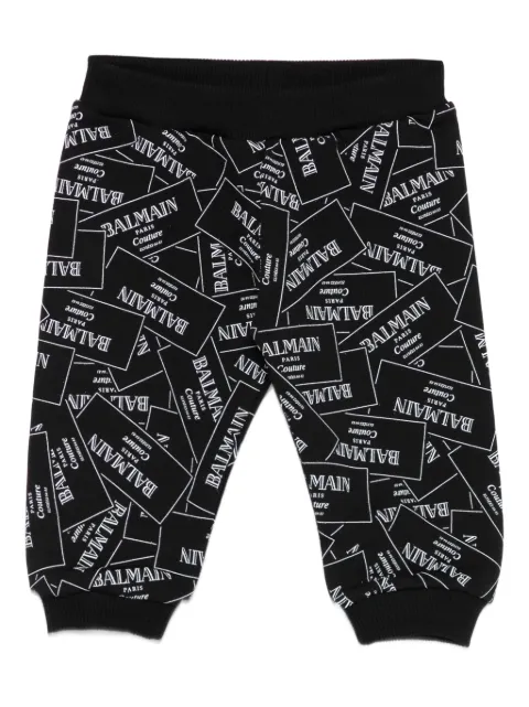 Balmain Kids logo-plaque tracksuit bottoms