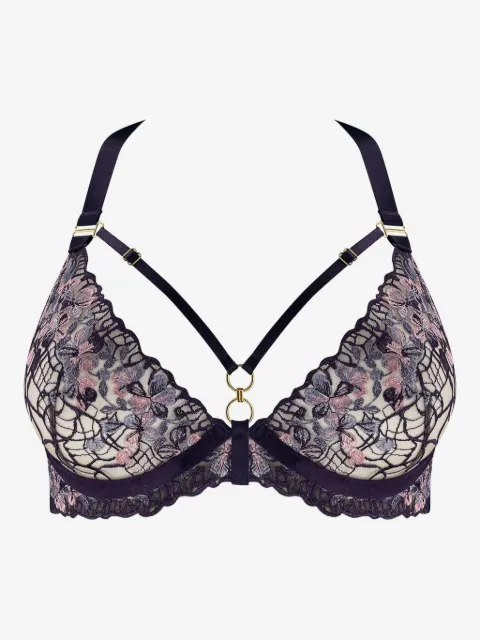 Bordelle Amela Plunge embroidered lace bra