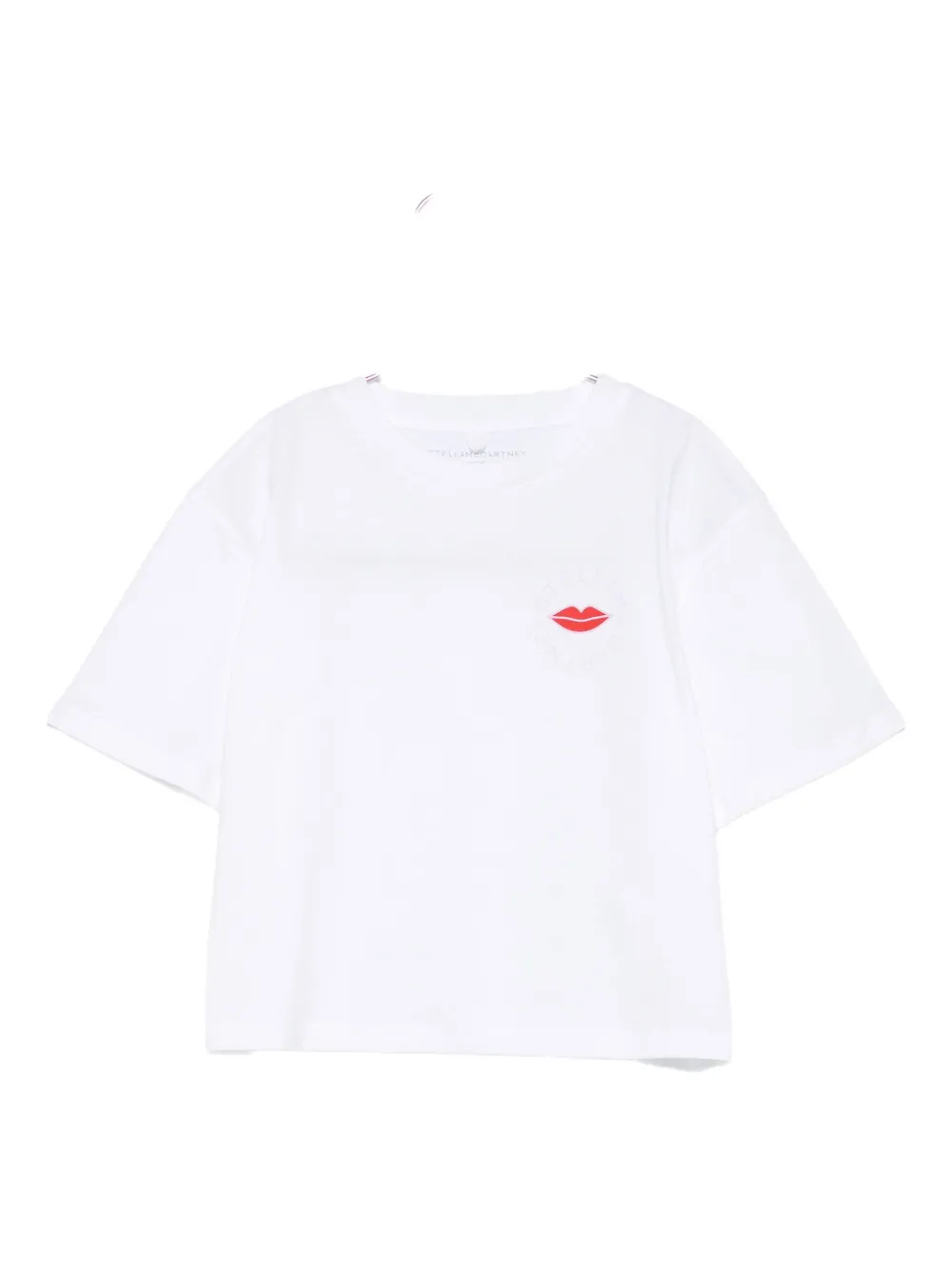 Stella McCartney Kids lip-print cotton top Wit