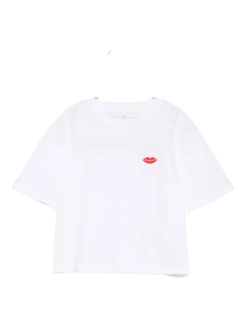 Stella McCartney Kids lip-print cotton top