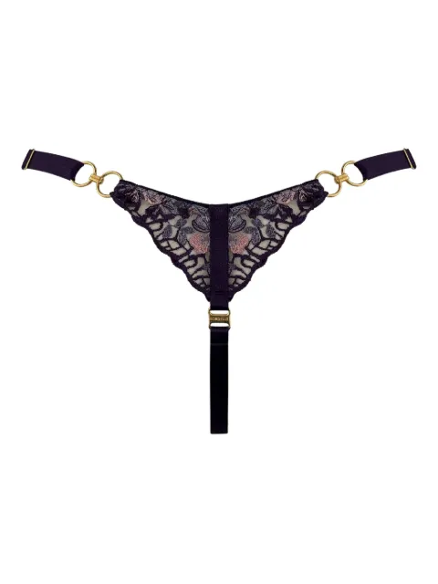Bordelle Amela floral-lace strap thong
