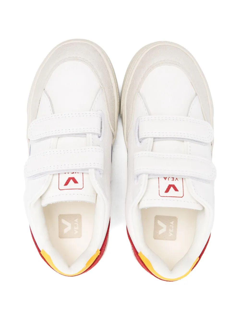 VEJA Kids v-logo touch-strap sneakers White