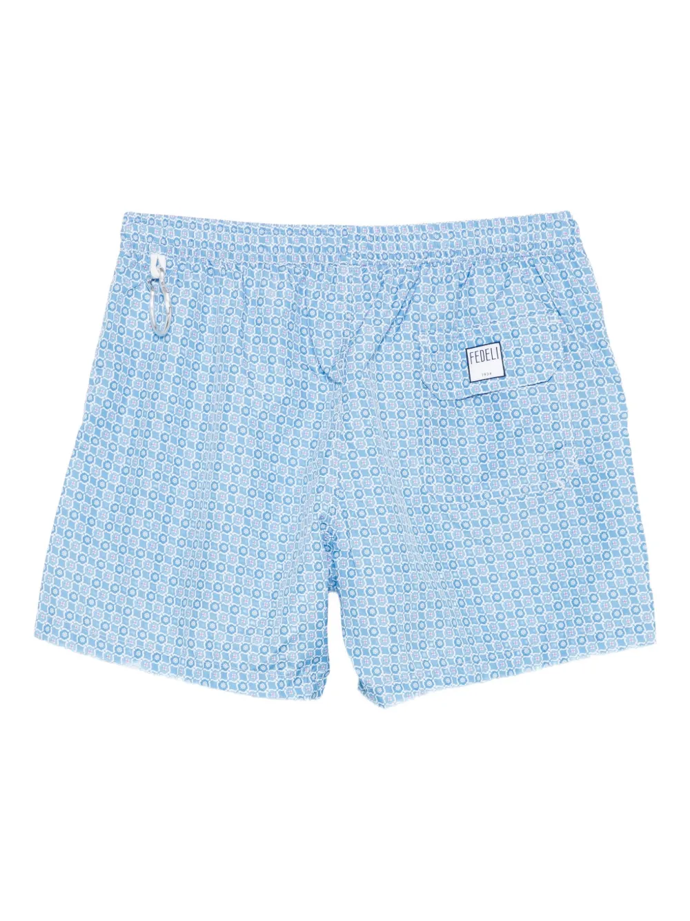Fedeli Madeira zwembroek met geometrisch patroon Blauw