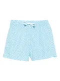 Fedeli geometric-pattern swim shorts - Blue