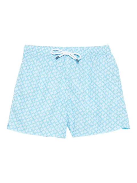 Fedeli geometric-pattern swim shorts