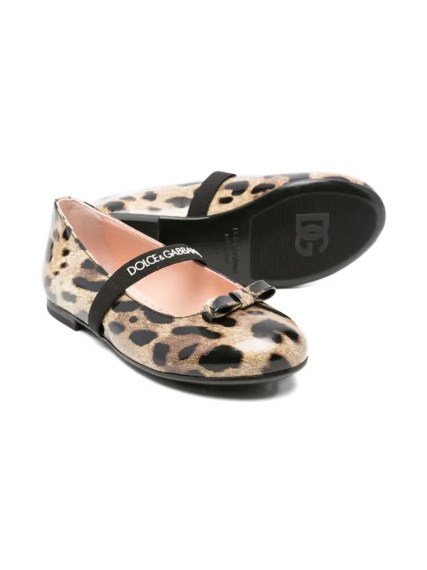 Dolce Gabbana Kids leopard-print Ballet Flats Brown FARFETCH PH