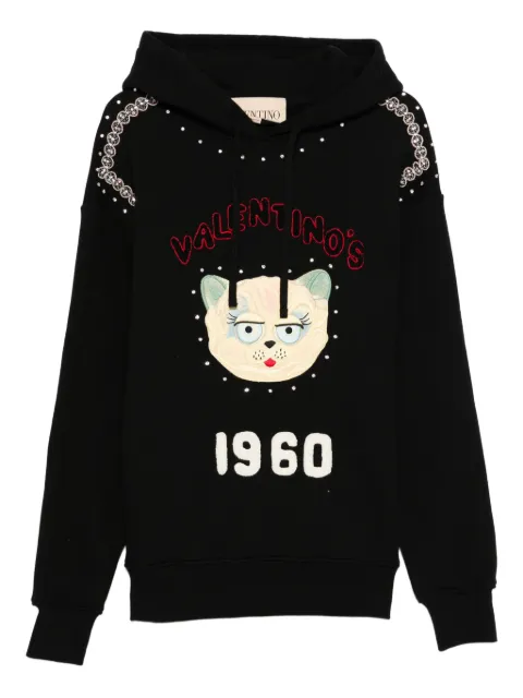 Valentino Garavani cat-embroidered hoodie