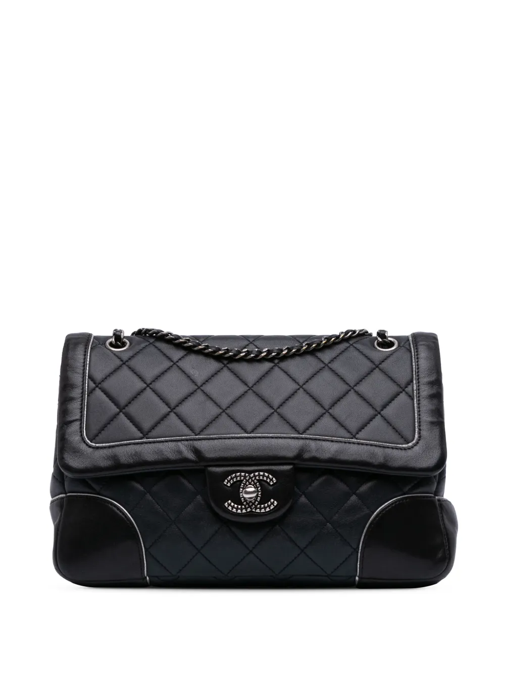 CHANEL Pre-Owned 2015-2016 パリ ザルツブルク ミディアム ラムスキン チロリアンフラップ ショルダーバッグ - CHANEL Pre-Owned 2015-2016 パリ ザルツブルク ミディアム ラムスキン チロリアンフラップ ショルダーバッグ -