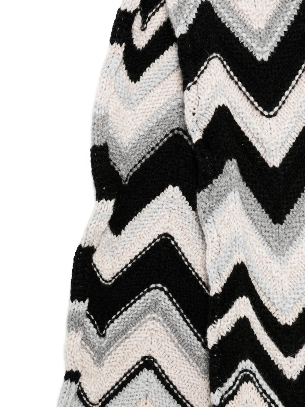 Missoni Chevron-pattern Scarf In White