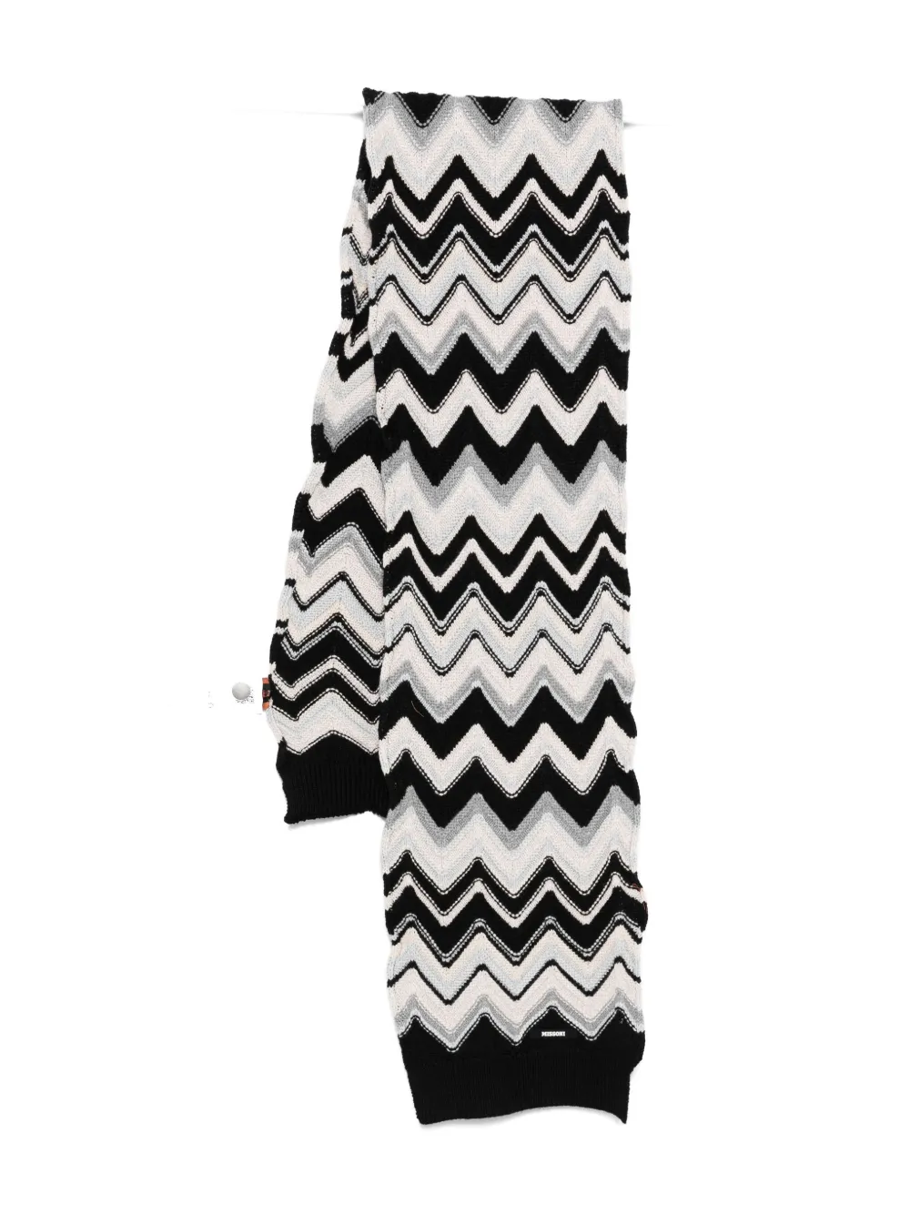 Missoni Chevron-pattern Scarf In White