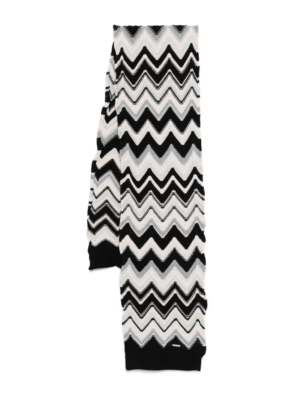 Missoni Kids chevron-pattern scarf | Black | Image 1