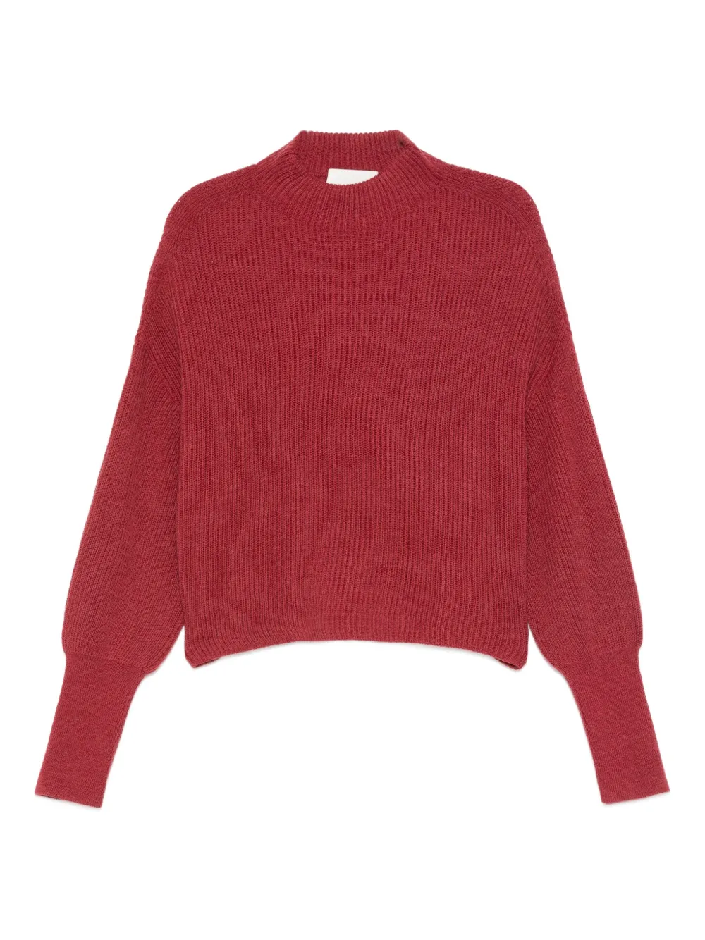 Closed high-neck ribbed jumper Rood