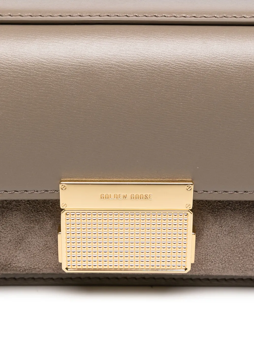 Golden Goose Venezia kleine shopper met suède vlakken Beige