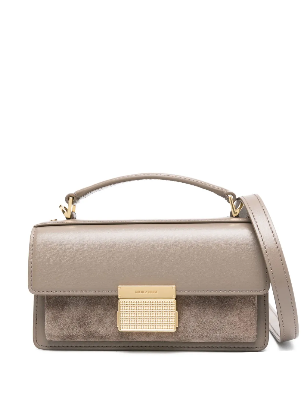 Golden Goose Venezia kleine shopper met suède vlakken Beige