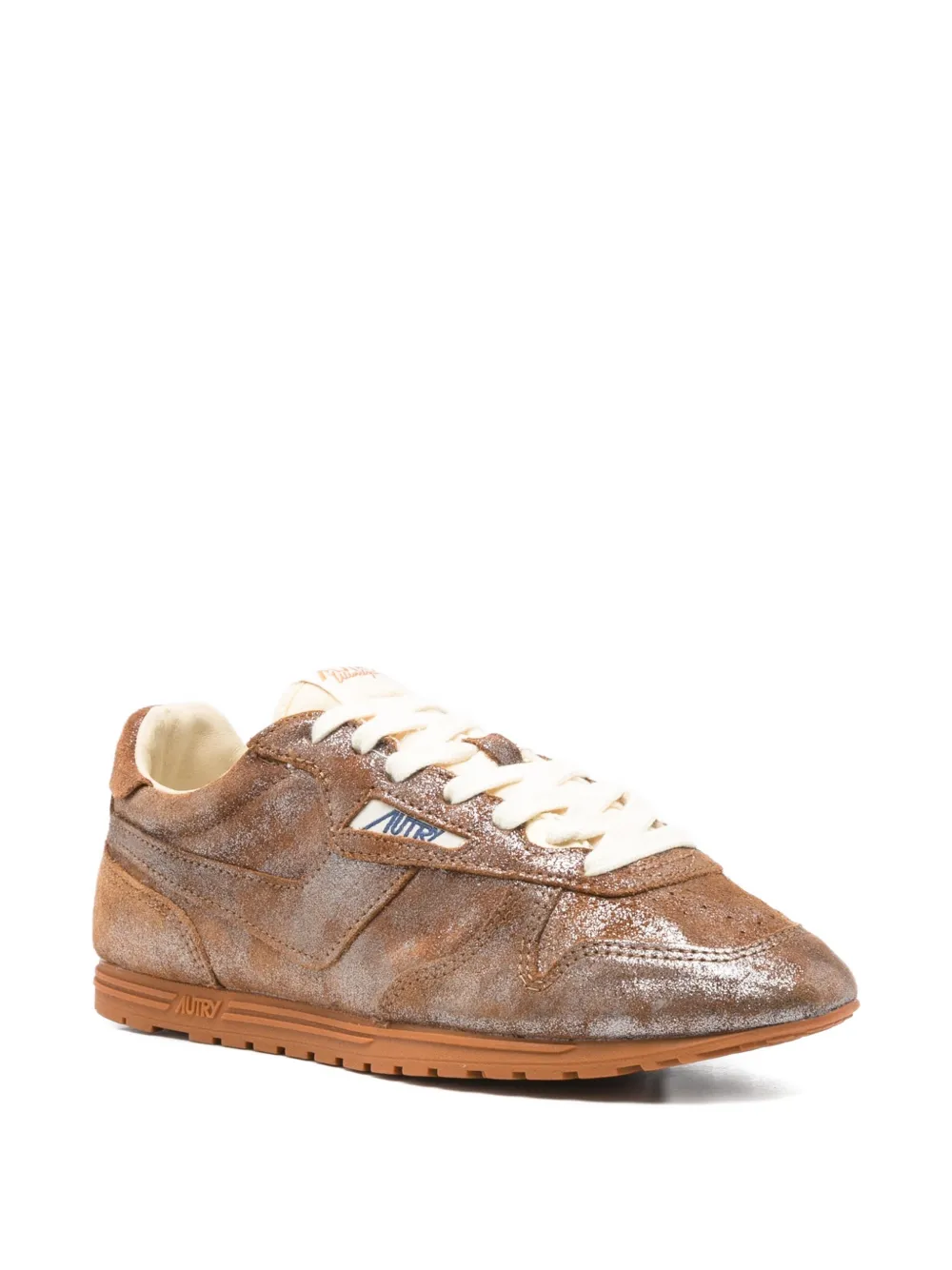 Autry metallic suede sneakers - Bruin