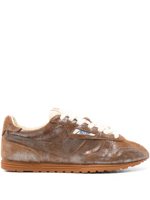 Autry metallic suede sneakers