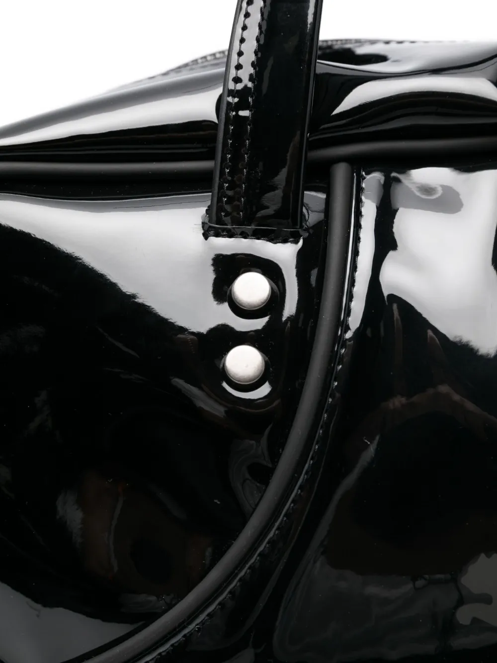 Puma 1976 Grip Patent-leather Top-handle Holdall In Black