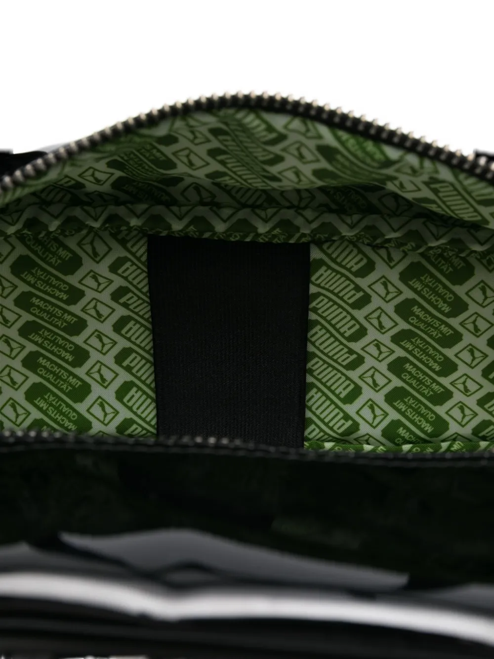 Puma 1976 Grip Patent-leather Top-handle Holdall In Black